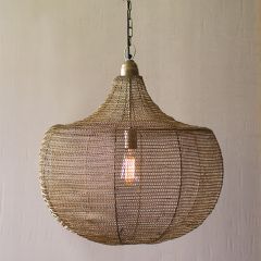 Boho Chic Wire Weave Pendant Light