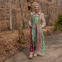 Boho Floral Patchwork Overalls