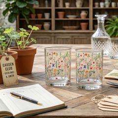 Boho Florals Cocktail Glass