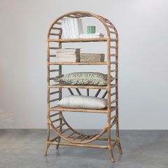 Boho Rattan Bookshelf