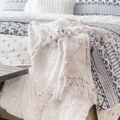 Boho Tufted Tassel Throw Blanket