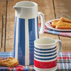 Bold Stripe Farmhouse Pitcher