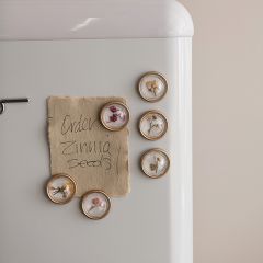Botanical Magnet Set of 6 On Metal Card
