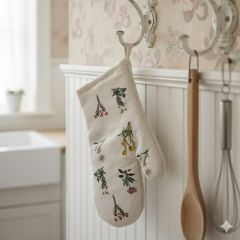 Botanical Print Cotton Oven Mitt