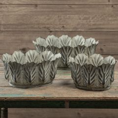 Botanical Print Metal Display Bowls Set of 3