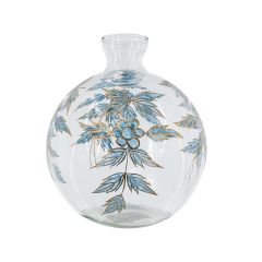 Botanical Round Clear Glass Vase