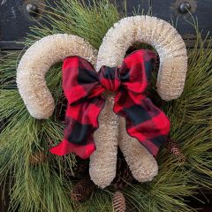 Bottle Brush Candy Cane Decor