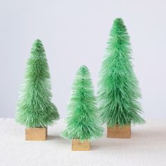 Bottlebrush Tree On Box Stand Set of 3
