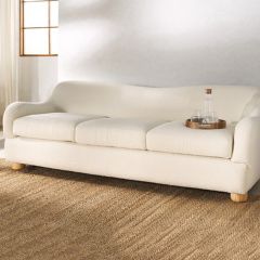 Boucle Fabric Upholstered Sofa
