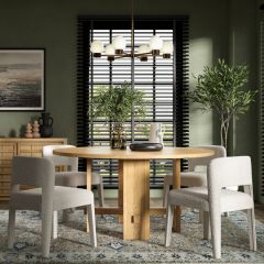 Boucle Upholstered Dining Armchair | SHIPS FREE