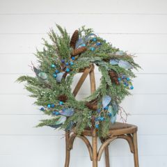 Bountiful Blueberries Pine and Eucalyptus Wreath