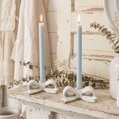 Bow Shaped Ceramic Taper Holder Set of 2