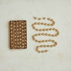 Boxed Brushed Gold Glass Bead Garland