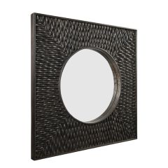 Braided Acacia Wood Wall Mirror