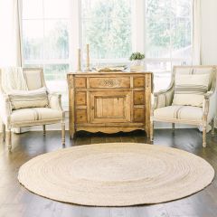 Braided Jute Round Accent Rug