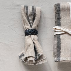 Braided Napkin Holder With Snap Set of 4