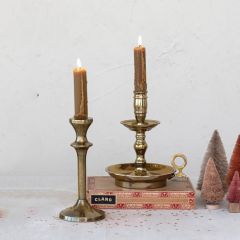 Brass Finish Antiqued Taper Holder