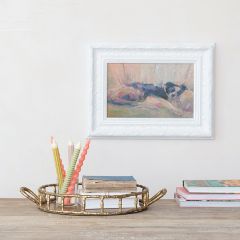 Brass Finish Faux Bamboo Handled Tray