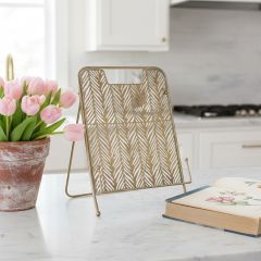 Brass Finish Metal Book Stand