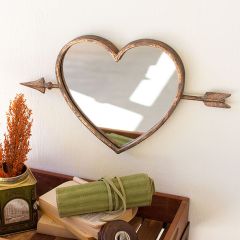 Brass Heart Mirror