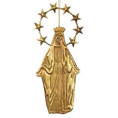 Brass Plated Antiqued Angel Ornament