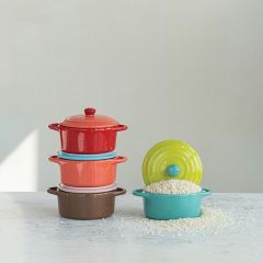 Bright Basics Lidded Stoneware Baker Assorted Set of 4