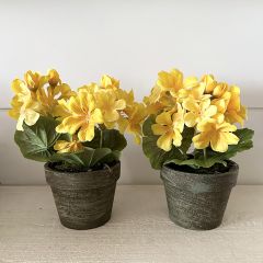 Bright Faux Geranium Potted