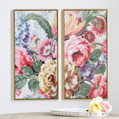 Bright Florals Framed Canvas Wall Art Set of 2