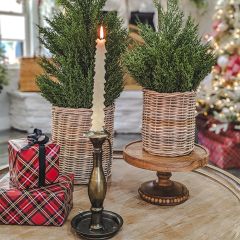 Bronze Candlestick With Arched Handle Set of 2