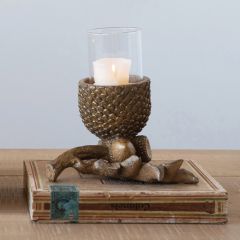 Bronze Finish Pinecone Votive Holder