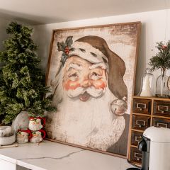Bronze Santa Framed Wall Art