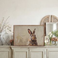 Brown Bunny Looking Framed Wall Art