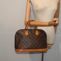 Brown Canvas Louis Vuitton Alma Bag