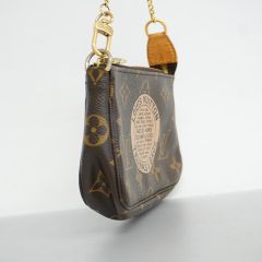 Brown Canvas Louis Vuitton Pochette Accessoire Bag