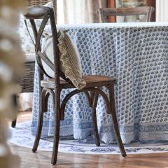Brown Wash Cross Back Wooden Chair