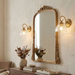 Brushed Champagne Bronze Wall Sconce with Clear Glass