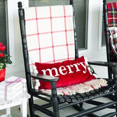 Brushed Cotton Throw Blanket With Fringe Set of 2