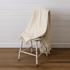 Brushed Cotton Throw With Fringe