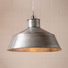 Brushed Tin Dome Pendant Light