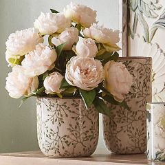 Budding Branches Ceramic Vase Set of 2