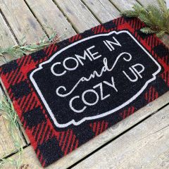 Buffalo Plaid Cozy Up Coir Doormat