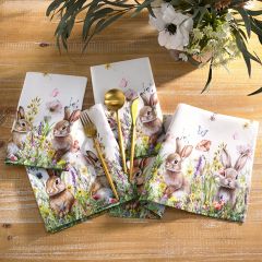 Bunnies In Bloom Napkins Set of 4