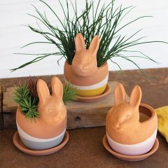 Bunny Planters Set of 3