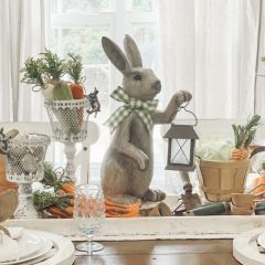 Bunny With Battery Operated Lantern