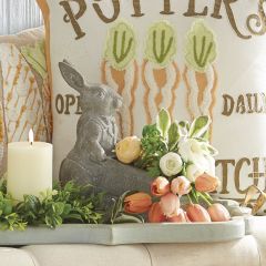 Bunny With Wheelbarrow Statue