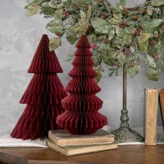 Burgundy Paper Tree With Gold Trim