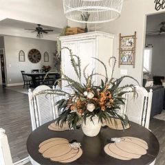 Burlap Pumpkin Shape Placemat Set of 4