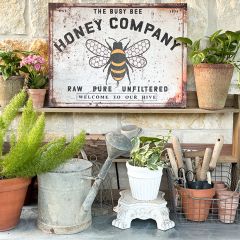 Busy Bee Honey Company Canvas Wall Art