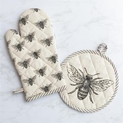 Busy Bee Oven Mitt and Pot Holder Set