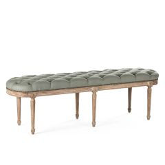 Button Tufted Bench With Nailhead Trim | SHIPS FREE